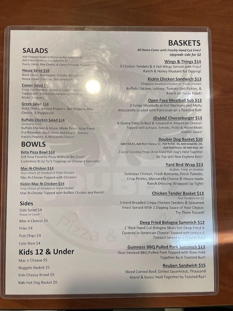 JDubbZ Pizzeria Menu image 2