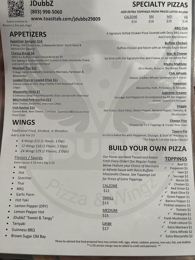 JDubbZ Pizzeria Menu image 4